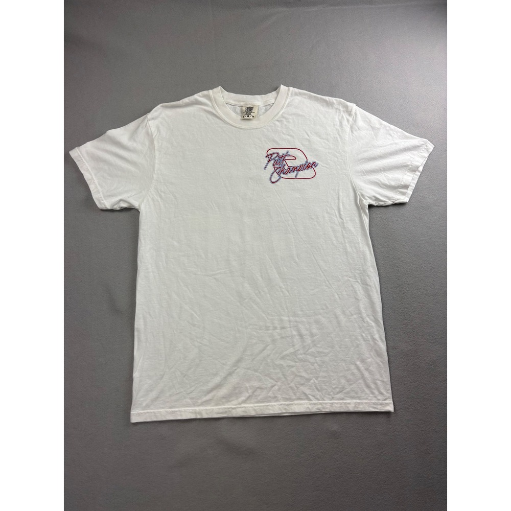 Swinger On Comfort Colors Putt Champion Golf Cart Skull Graphic T-Shirt White Lg